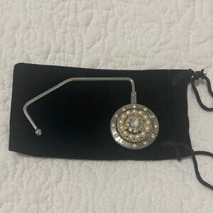 Vintage Rhinestone And Faux Pearl Purse Holder